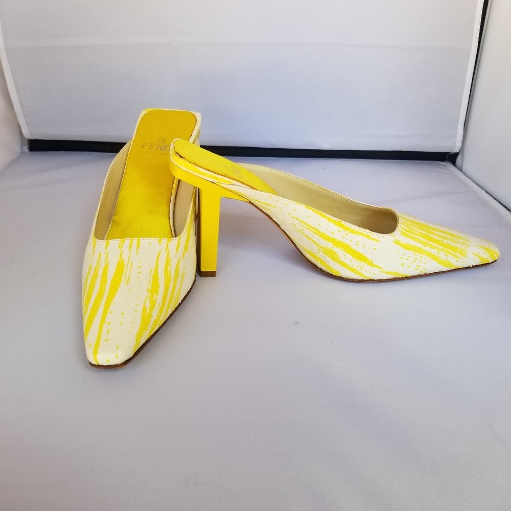 Fendi reptile mules